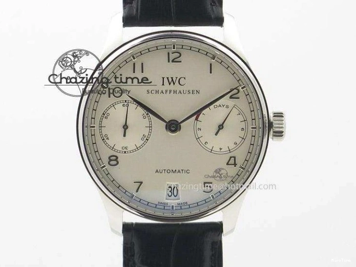 MIROTIME 0214 Portuguese Chrono RG IW371415 ZF 1:1 Best Edition Black Dial On Black Leather Strap A79350 (Slim Movement) FashionForward 7264